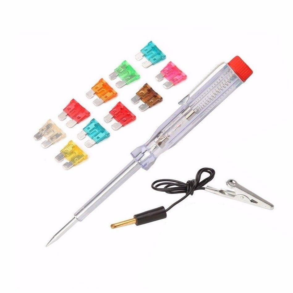 10 Pack Auto Plug In Fuse With Tester Electrical & Test Equipment