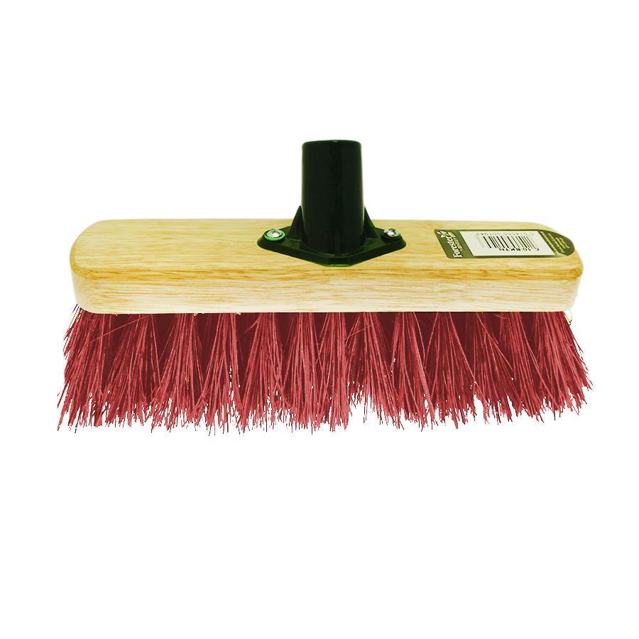 12'' Kingswood PVC Bristle Brush Head Assorted Colours Green / Red