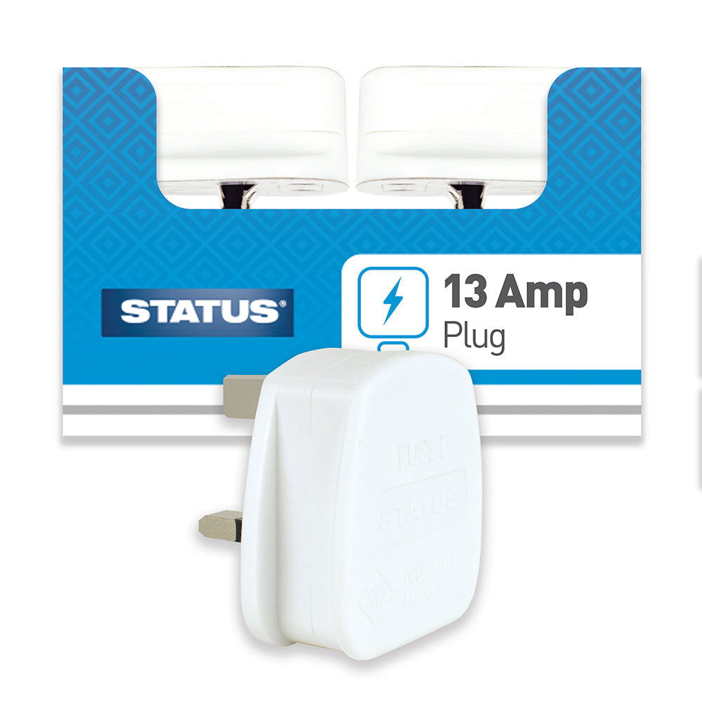 13 amp - Plug - White - "bulk" - in Colour CDU