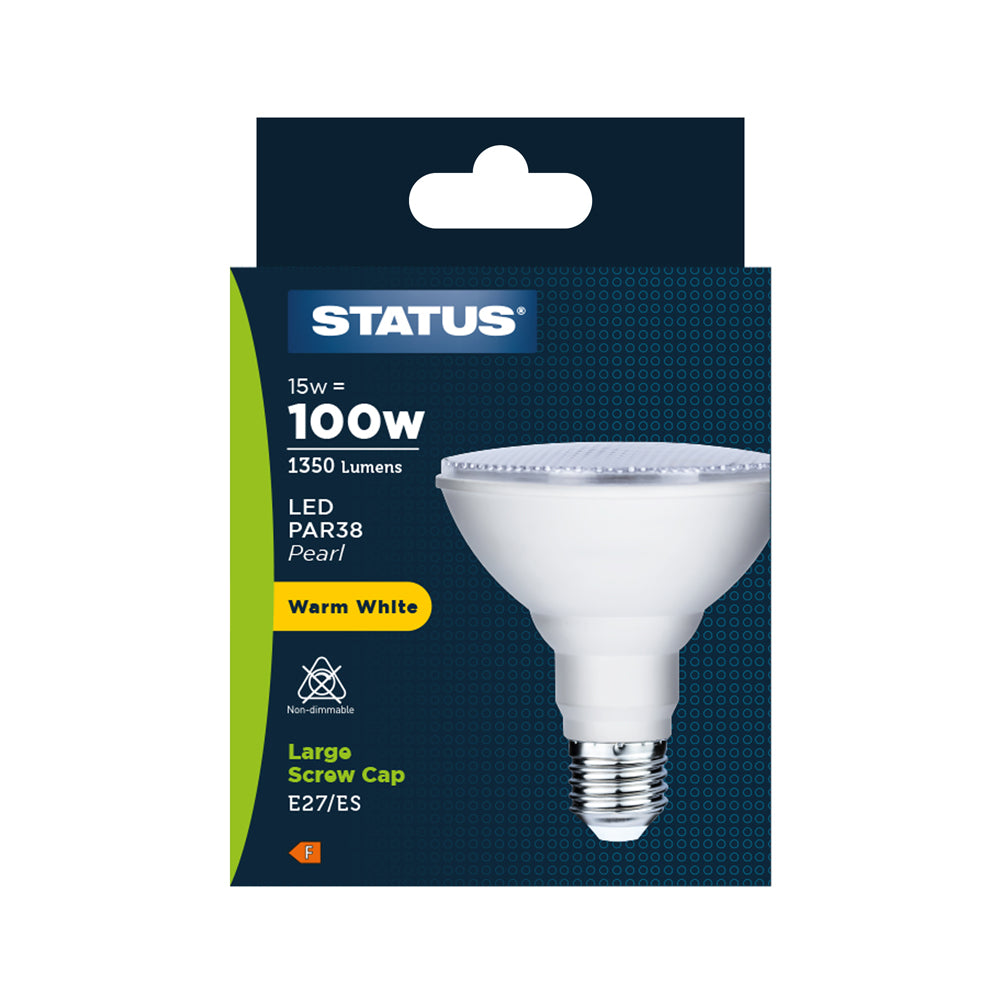 15w = 100w = 1350 lumens - PAR 38 - E27 - 1 pk box