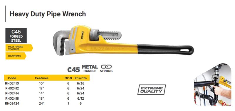 18'' HEAVY DUTY PIPE WRENCH