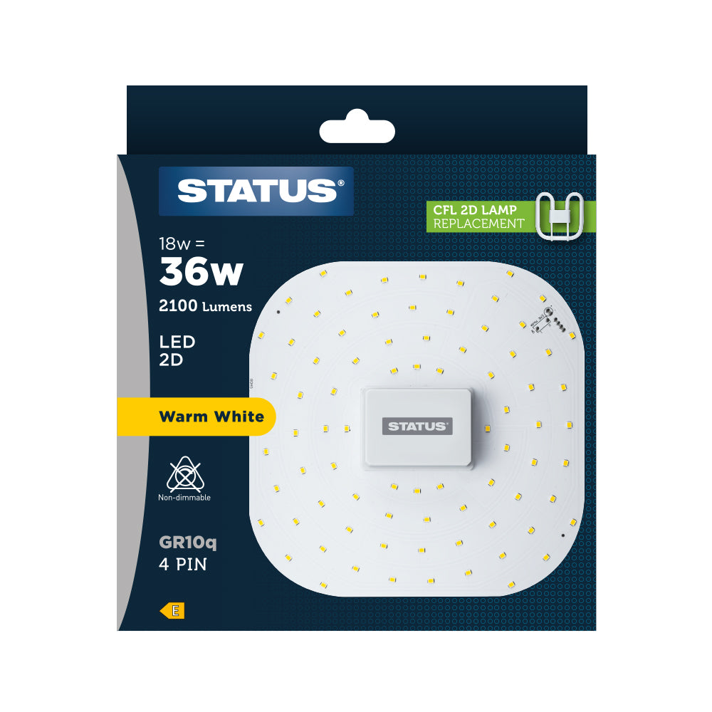 18w - LED - 2D - Warm White - 4 Pin - 1 pk box