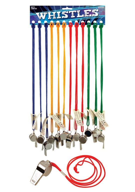 1 PC Metal Whistles With Coloured Strings (5.5cm) Random Colours Sent