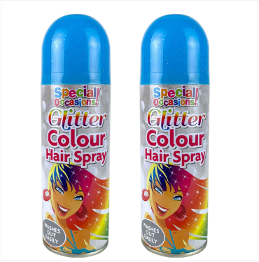 1 Pc Glitter Colour Hair Spray Temporary Washable Random Colour Sent