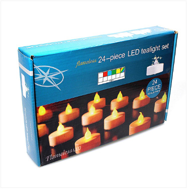 1 Pcs White/Red Tea Light Indoor Flameless LED Indoor Candles