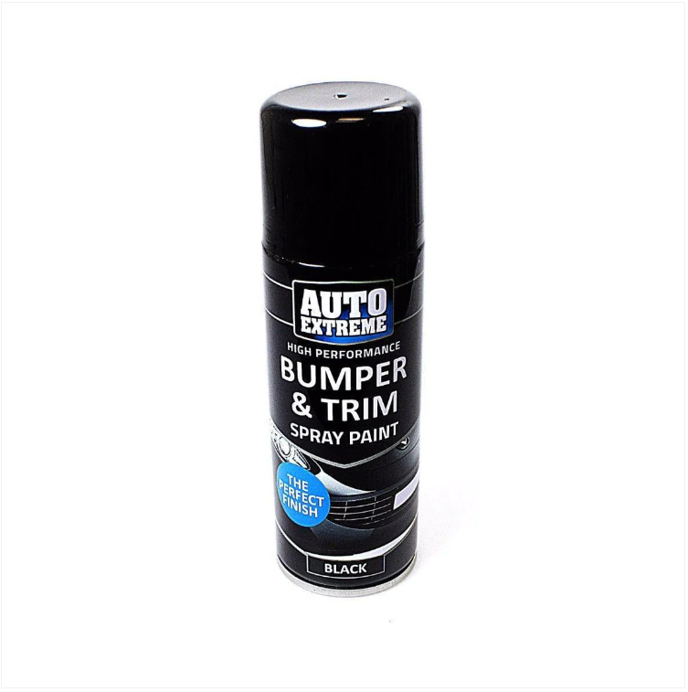 200ml Black Plastic Bumper & Trim Spray Can Restorer Car Bike Auto Paint