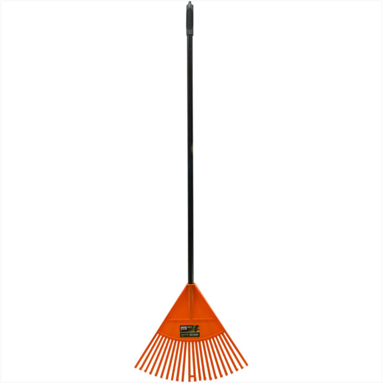 22 Tooth Rake With Handle Orange Plastic Head