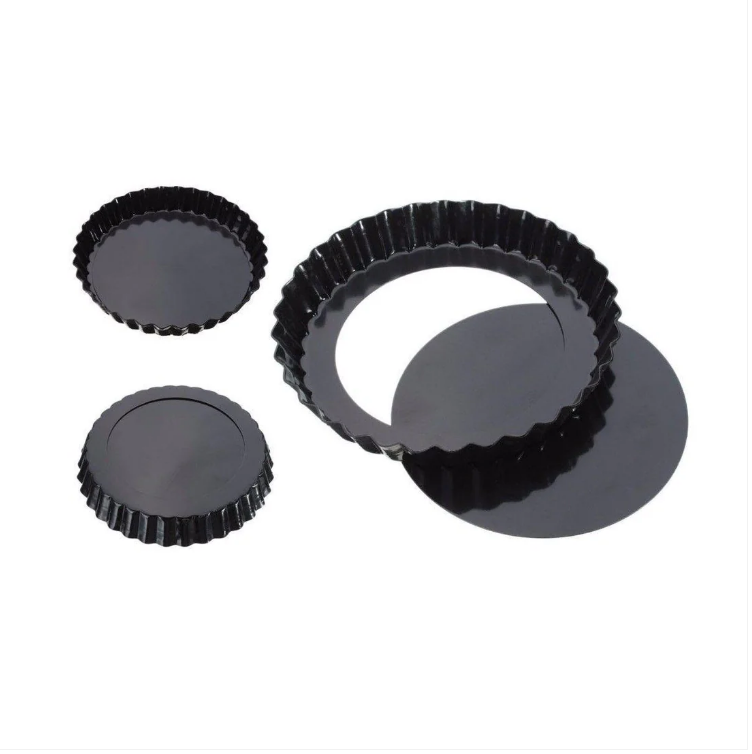24cm Fluted Quiche Tart Pie Non Stick Loose Base Baking Cake Mould Tin