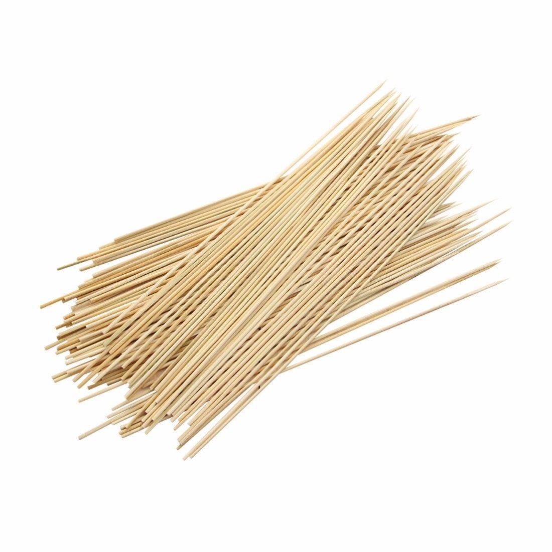 24cm Original BBQ Bamboo Skewer Sticks Perfect For Cocktails Kebabs Grills Fruit