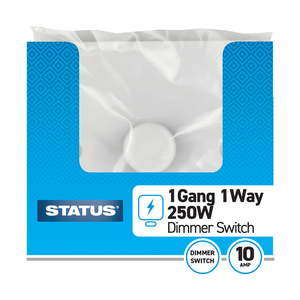 250w - 1 way - Dimmer Switch - White - 1 pk - in Poly Bag - in Colour CDU