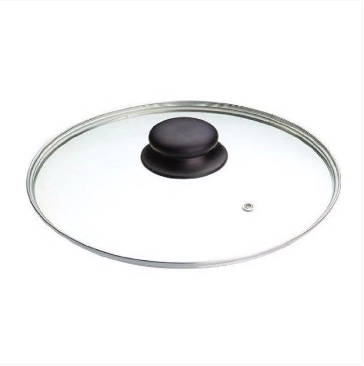 28 cm Clear Glass Pan Lid With Knob Replacement Pan Lid