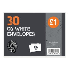30 C6 White Envelopes