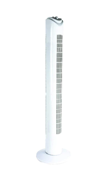 31'' White Tower Fan 3 Speed Settings 40W