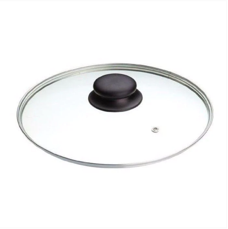 34 cm Clear Glass Pan Lid With Knob Replacement Pan Lid
