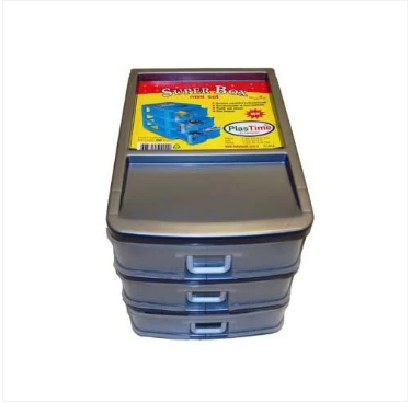 3 Draw Sewing Box Home Bedroom Plastic Makeup Sewing Box x 1