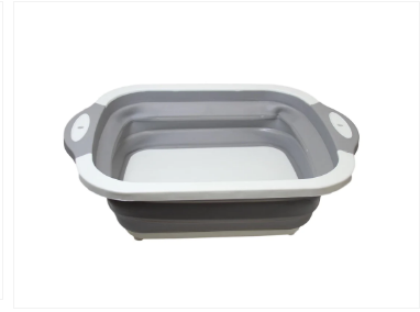3 In 1 Collapsible Chopping Board Wash Basin And Serving Bowl Basket