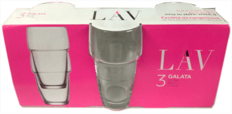 3 Pack GALATA tumblers In Sleeve Pack 340cc