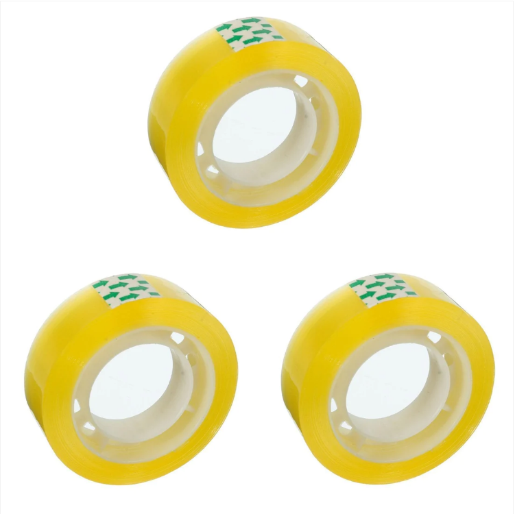 3 Pack Mini Clear Multi Purpose General Use Cellotape