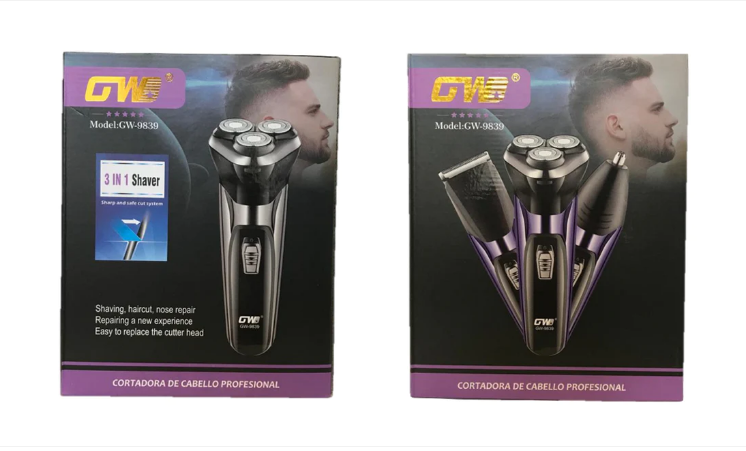 3 in 1 Hair Shaver Trimmer GW9839 Micro-USB