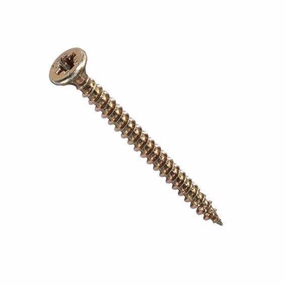 4.0 X 40mm Pozi Countersunk Hardened Chipboard Wood Screws Pk of 30