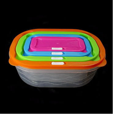 4 Piece Air Tight Set 4 Colour Lids Not Square Stackable Food Storage Set With Lids Home