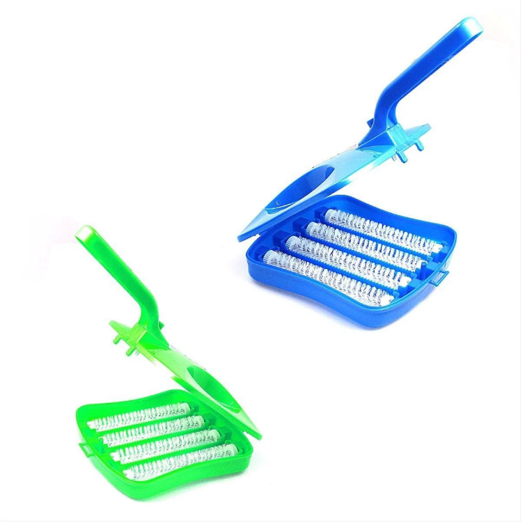 4 Roll Carpet Crumb Brush Collector Handheld Sweeper Home Cleaner Assorted Colours