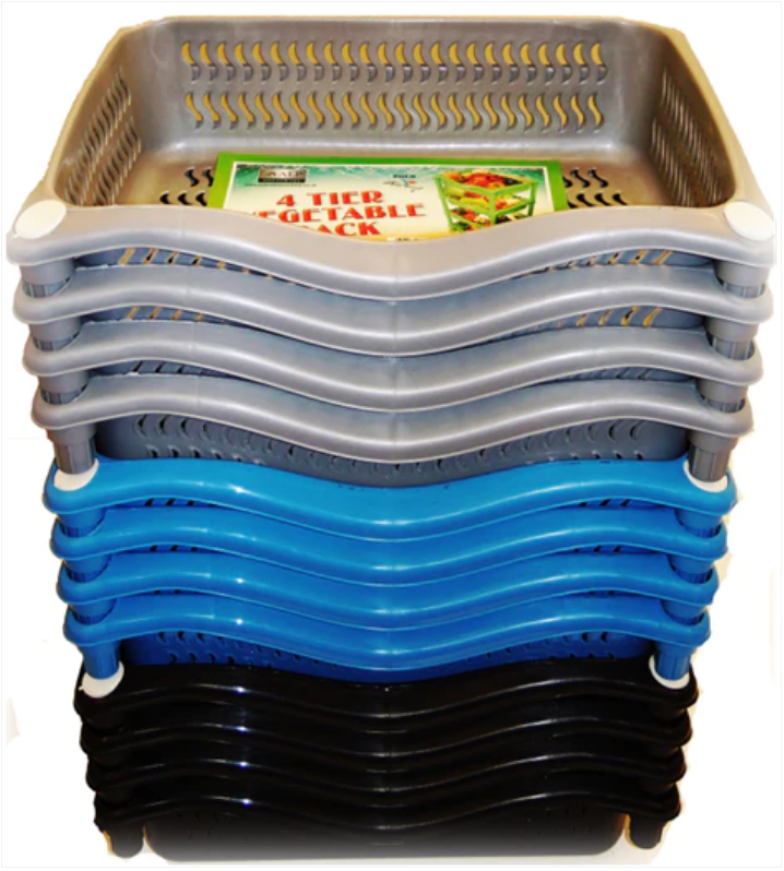 4 Tier Rectangular Vegetable Rack Kitchen Home