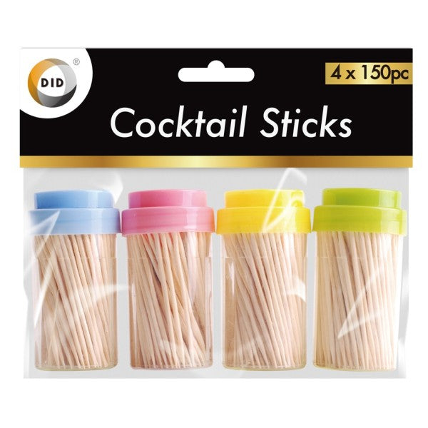 4 x 150pc Cocktail Sticks