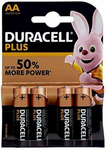 4x Duracell AA Batteries LR6 / MN1500 Plus Power Non Rechargeable