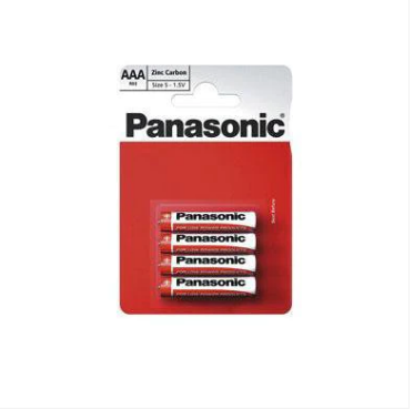 4x Panasonic AAA Batteries Zinc Carbon 1.5V Battery
