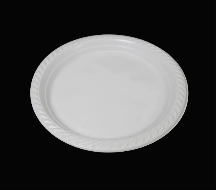 50 Pack Plastic Disposable Plates Serving Food Plates For Parties Birthdays 10''