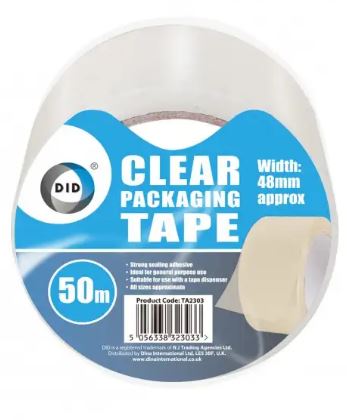 50m x 48mm Clear Packaging Tape