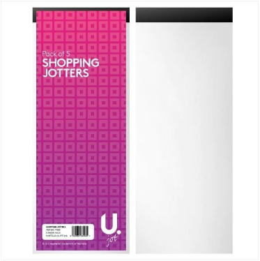 5 Pack Shopping Jotters Lined Notebooks 3” x 8”