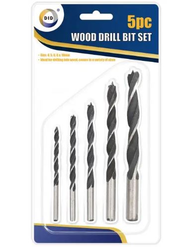 5pc Wood Drill Bit Set