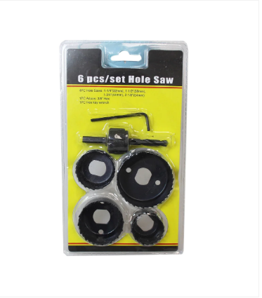 6 Pack DIY Hole Saw Cutters Builders Tool Home And Garden Cutting Set