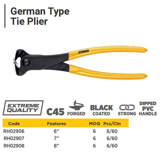 6'' GERMAN TYPE TIE PLIER