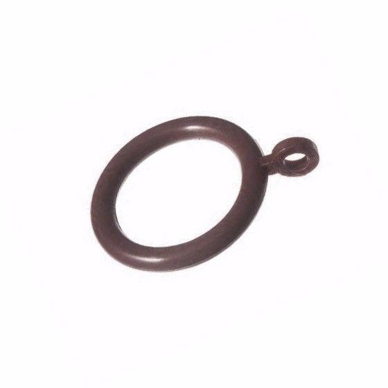 6 x Curtain Pole Rings 56mm (28mm poles) Dark Wood Pack Of 6