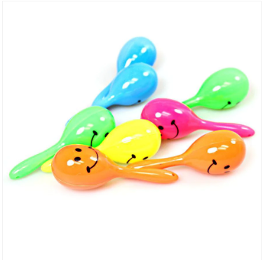 8 Pack Party Time Fun Toys Assorted Colour Shaking Maracas