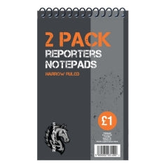 8"x5" Reporters Notepad, 2pk