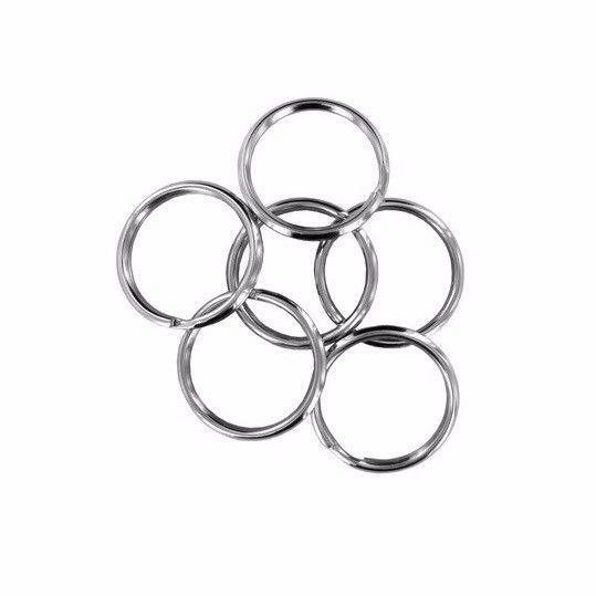 8 x Split Key Rings 30mm Universal Solid Metal Design Diy Home
