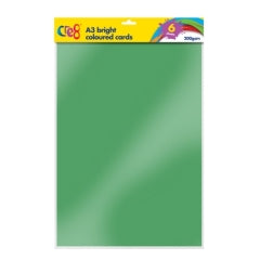 A3 Bright Coloured Card, 6 sheets