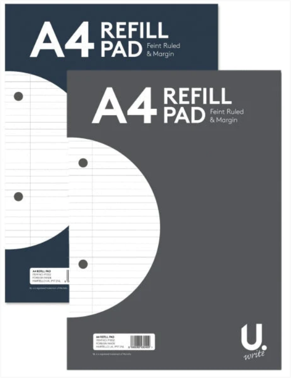 A4 Refill Pad Side Bound 160 Pages Office School Home Use