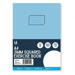 A4 Squared Exercise Book, 5mm Squares