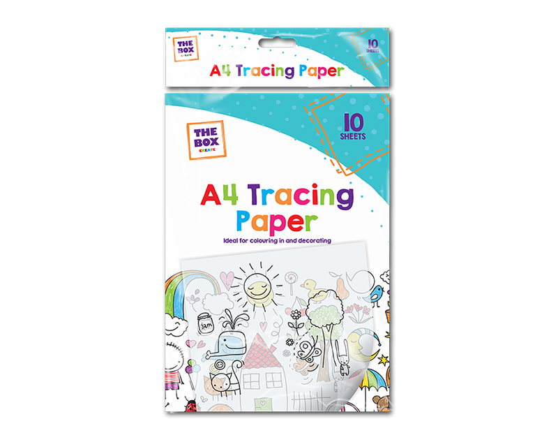 Marbling Ink Baker Ross FN205 A4 Tracing Paper Pack - Pack Of 50, Feuilles De Papel De Calco