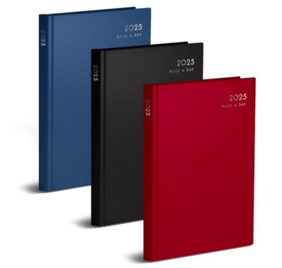 A5 Page a Day Classic Diary (Full Page Weekends) in CDU