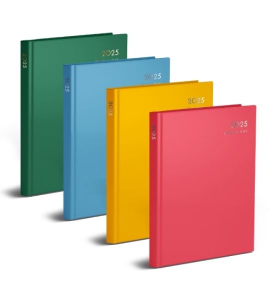 A6 Page a Day Colour Block Diary (Half Page Weekends) CDU