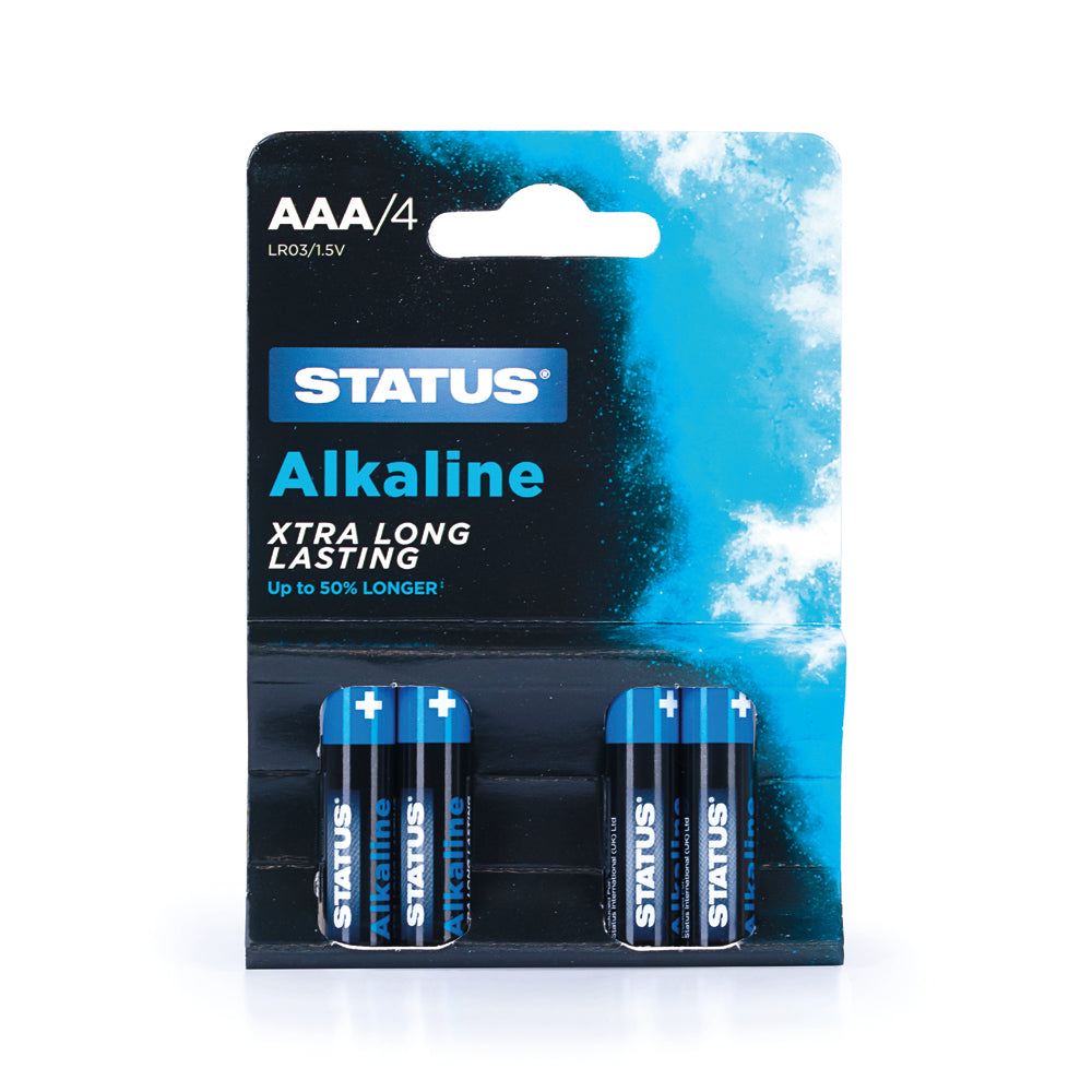 AAA - Alkaline - Batteries - 4 pk - Blister Card