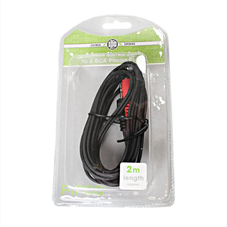 AC10 3.5mm Stereo Plug To Plug Lead 2m Length