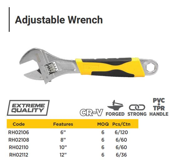 ADJUSTABLE WRENCH 6" (6)
