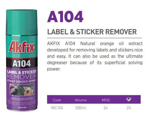 AKFIX C104 LABEL & STİCKER REMOVER 200ML (24)